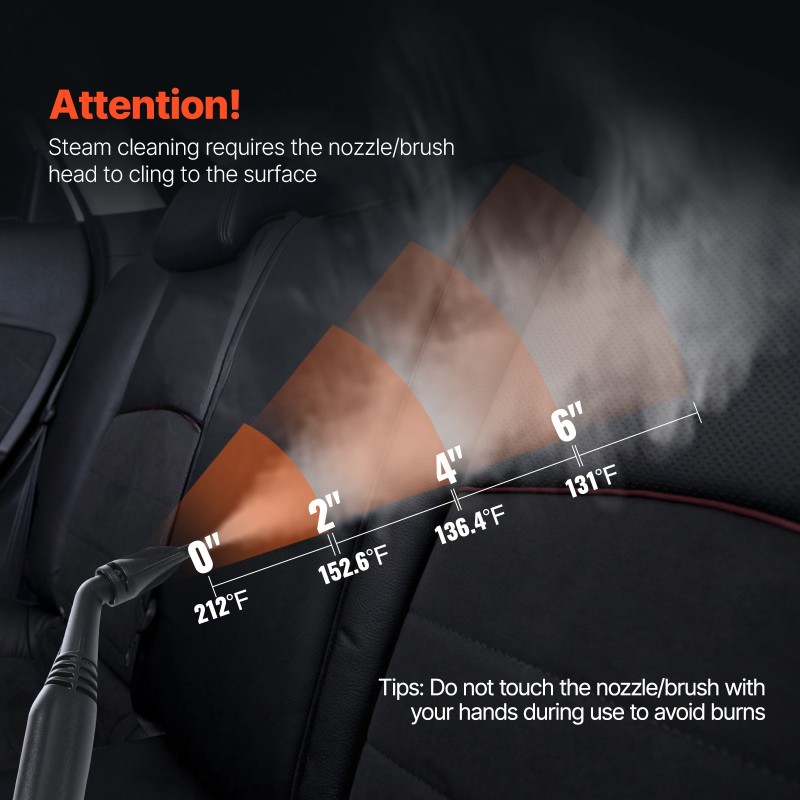 Höyrypuhdistin 2000 W 2,5 L vesitankilla ja 23 varusteella kotiin ja autoon