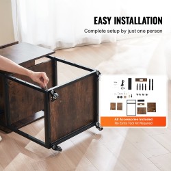 Lämpöprässipöytä nelitasoinen pyörällinen taitettavalla sivupöydällä ruskea sisäänrakennetulla latausasemalla teräsrungolla