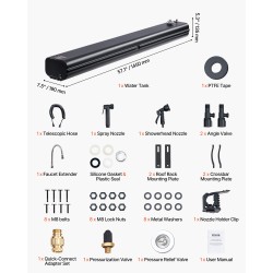 Alumiininen vesitankki 26,5 L paineistettava kattotelineisiin T-uralla roiskesuojilla ja teleskooppiletkulla