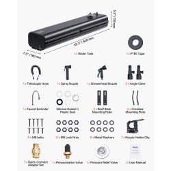 Kattotelineeseen kiinnitettävä alumiininen vesisäiliö 15 l paineistusliitännällä T-kiskokiinnityksellä kahdella