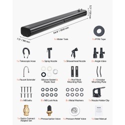 Alumiininen 30 l vesitankki kattotelineeseen T-ura paineistusportilla 2 roiskesuoja-paneelilla teleskooppiletulla