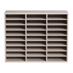 Asiakirjalokerikko keskitiheä kuitulevy 27 lokeroa säädettävät hyllyt harmaa