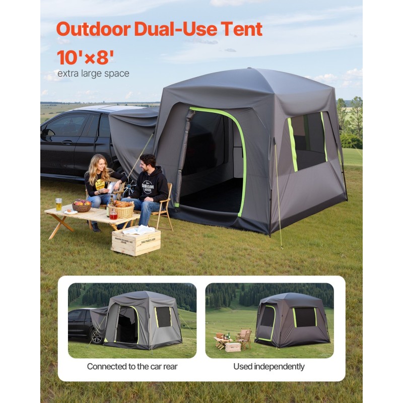 SUV-teltta 2480x3080x2300 mm 210T Oxford-kangas PU2000-vedenpitävyys kaksikerrosrakenne 5-8 hengelle