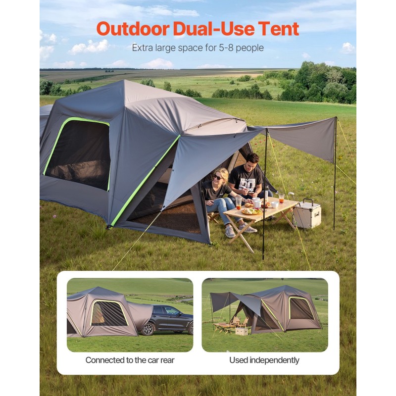 SUV teltta 305x310x230cm kaksikerroksinen vedenpitävä 5–8 henkilölle