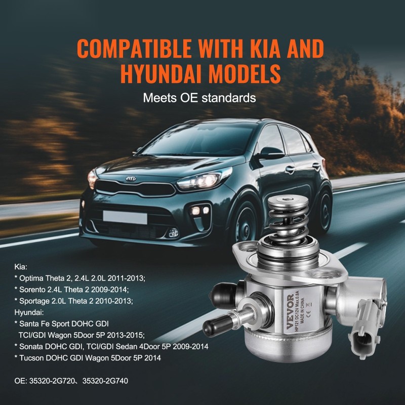 Sähköinen korkeapaineinen polttoainepumppu ruostumaton teräs 0,5 MPa 50–80 l/h