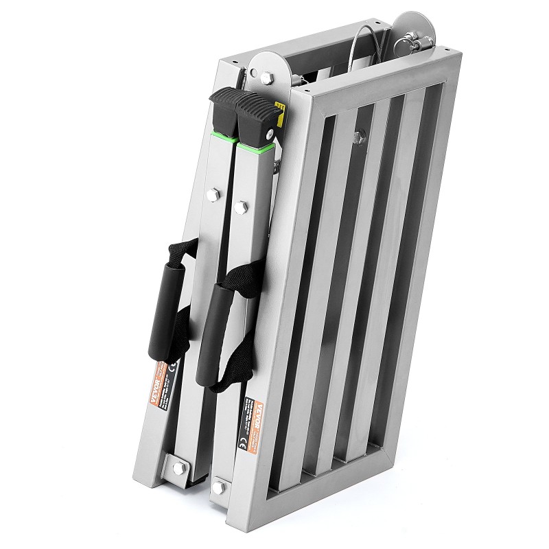 Kokoontaitettava työalusta galvanoitu teräsrunko kolmiportainen korkeudensäätö kantavuus noin satakahdeksankymmentäyksi