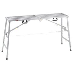 Taitettava sinkitty teräs työalusta 4 portainen korkeussäätö 400 kg kantavuus