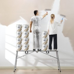 Taitettava työalusta galvanoitua terästä neljäportainen 360 kg kantavuus liukumattomat kumijalat