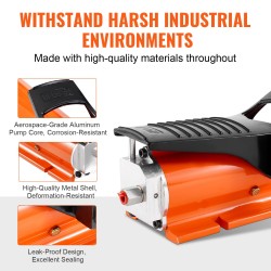 Ilmakäyttöinen hydraulipumppu 10000 PSI metallinen kuori 0,69 l säiliö poljinkäyttöinen