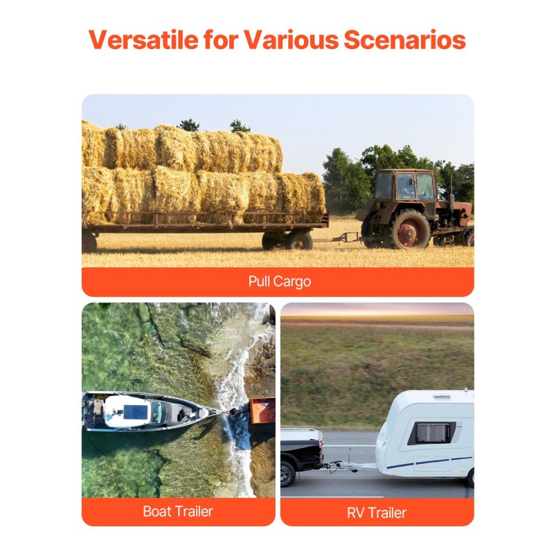 Säädettävä vetokuulakiinnike hiiliteräksinen 2 tuuman vastaanottimelle 3400 kg vetokyky 6 asentoa