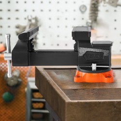 Penkkipuristin pallografiittivalurauta runko hiiliteräsleuat 203 mm leukaleveys 360 astetta kääntyvä jalusta