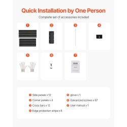 Metallinen korotettu kasvilaatikko alumiini-sinkkipinnoitettu 2395×1200×280 mm avopohjainen tummanharmaa