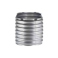 Metallinen korotettu viljelylaatikko 120 x 57 x 56 cm alumiini-sinkkipinnoitettu avoin pohja