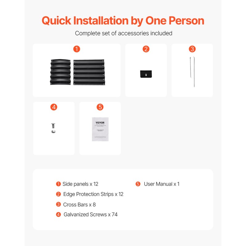 Metallinen korotettu viljelylaatikko sinkitty alumiinipaneeli 1190x595x420 mm avoin pohja tummanharmaa vihanneksille