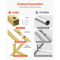 Kaaritaustateline teräsrunko 18 mm profiili kolmiosainen kulta häihin