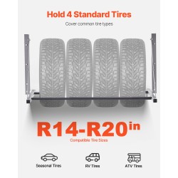 Seinään kiinnitettävä taittuva rengasteline Q235-teräksinen säädettävä 32–48 tuumaa 4 rengasta