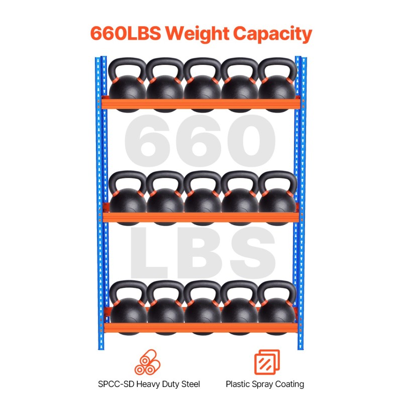 Kolmitasoinen teräsrengashylly 18 vakiokokoiselle renkaalle säädettävillä hyllyillä 300 kilogramman kantavuus