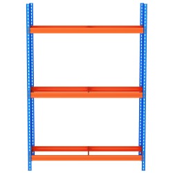 Kolmitasoinen teräsrengashylly 18 vakiokokoiselle renkaalle säädettävillä hyllyillä 300 kilogramman kantavuus