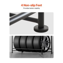 Rengasteline raskas teräs kaksitasoinen kahdeksalle renkaalle korkeussäädettävä pölysuojalla