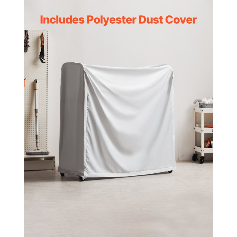 2-tasoinen teräsrengashylly siirtovaunulla säädettävä 8–12 renkaalle 180 kg kantavuus suojapeite 4 pyörää