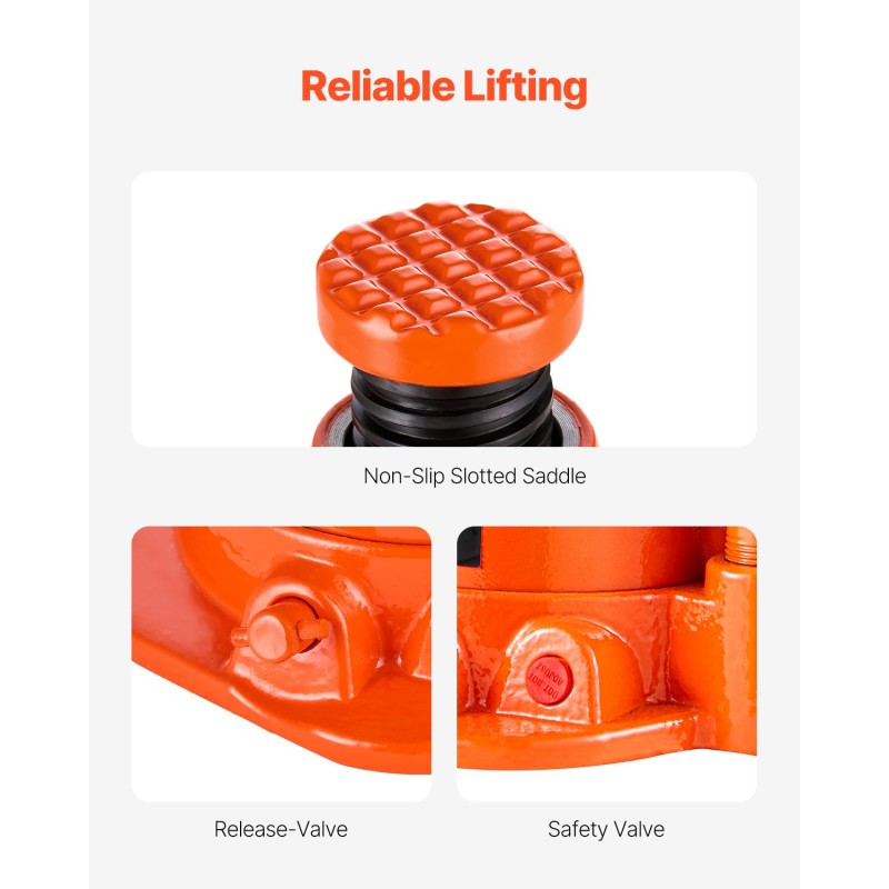 Hydraulinen pullotunkki teräs 20 t 170–320 mm nostokorkeus kolmiosainen varsi