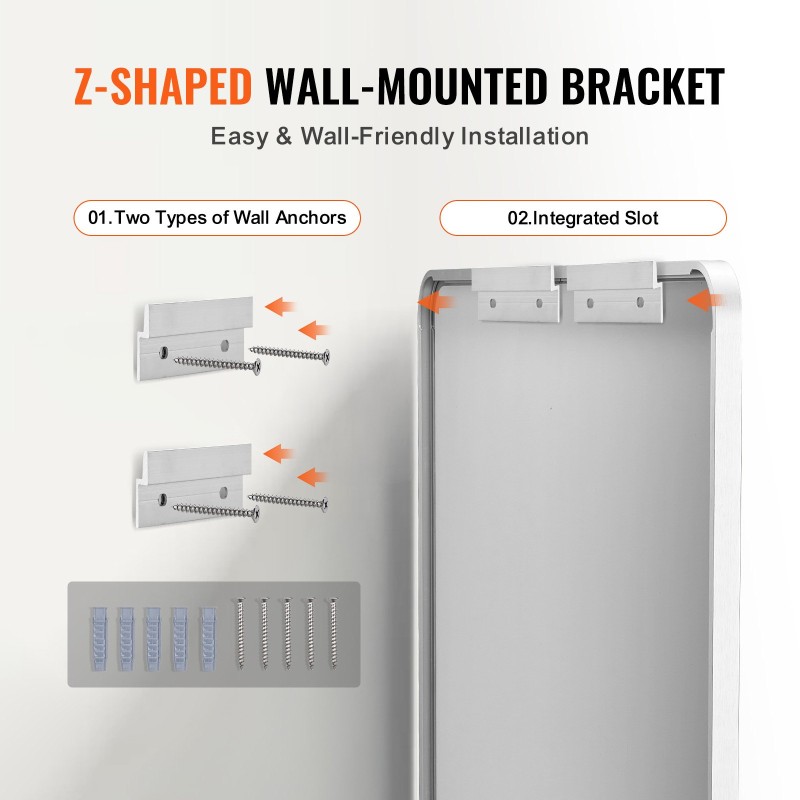 Seinään asennettava meikkipeili alumiiniseoskehys räjähdyssuojakalvo 915 x 915 mm