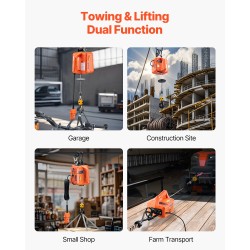 Sähkövinssi 1500W 500 kg nostokyky 9,1 m vaijerilla johdollinen ja langaton ohjaus