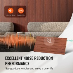 Akustiikkapaneelit puu-muovikomposiitti 2450x166 mm 8 kpl seinille ja katoille mustapähkinäsävy