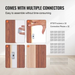 Akustiikkapaneelit puu-muovikomposiitti 2450x166 mm 8 kpl seinille ja katoille mustapähkinäsävy