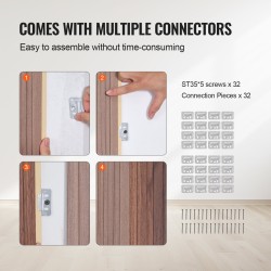 Akustiset puulistapaneelit 2450x166x9 mm 8 kpl harmaa tammi seinälle ja kattoon