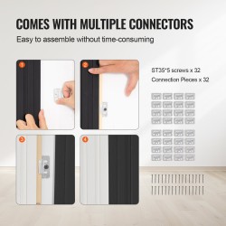 Akustiikkapaneelit puu-muovikomposiitti sisäkäyttöön 2450x166x9 mm 8 kpl mattamusta