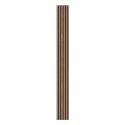 Akustiset MDF-puusälepaneelit pähkinän sävy 2400x200x21 mm 4 kpl seinä- ja kattokäyttöön