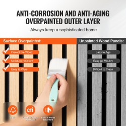 Akustiset MDF-puusälepaneelit 2400x200x21 mm 4 kpl vaalea tammi sisätiloihin