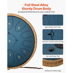 Teräksinen kielirumpu 30,5 cm 13 säveltä C-duuri tummansininen