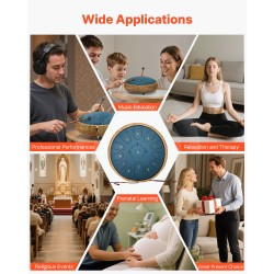 Teräksinen kielirumpu 30,5 cm 13 säveltä C-duuri tummansininen