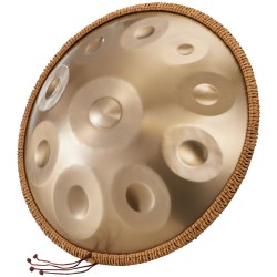 Handpan-rumpu hiiliteräs 22 tuumaa 10 säveltä D-molli 432 Hz