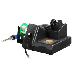 Juotosasema 80 wattia säädettävällä 80–480 °C lämpöalueella LED-näytöllä ja 5 juotinkärjellä