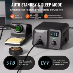 Juotosasema 70W digitaalinen 50–500°C sisäänrakennettu muuntaja 5 juotinkärkeä lyijytön juote pinsetit