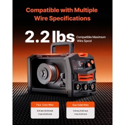 MIG-hitsauskone 130 A IGBT-invertteri kaksitoiminen kaasu ja kaasuton digitaalinen näyttö kannettava