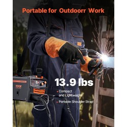 MIG-hitsauskone 130 A IGBT-invertteri kaksitoiminen kaasu ja kaasuton digitaalinen näyttö kannettava