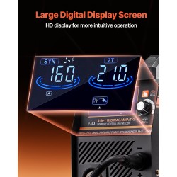 MIG-hitsauslaite 160A nelitoiminen IGBT-invertteri LCD-näyttö 10 mm materiaalille