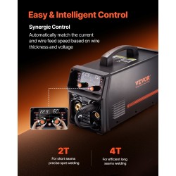 5-toimintoinen hitsauskone 200 A IGBT-invertteri MIG pulssi teräkselle alumiinille