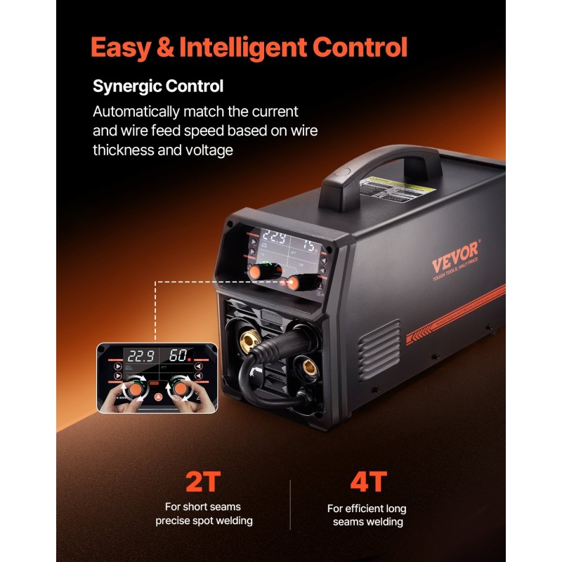 5-toimintoinen hitsauskone 200 A IGBT-invertteri MIG pulssi teräkselle alumiinille