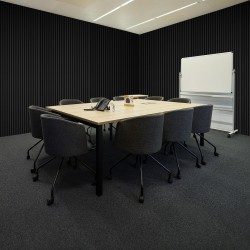 Akustiset vaahtopaneelit polyuretaanivaahto 300 x 300 x 50 mm 50 kpl musta