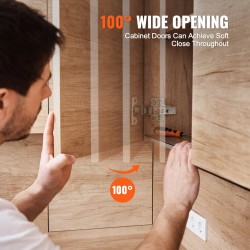 Kaapin saranat ruostumatonta terästä viisikymmentä kappaletta pehmeästi sulkeutuvat sadan asteen avaus