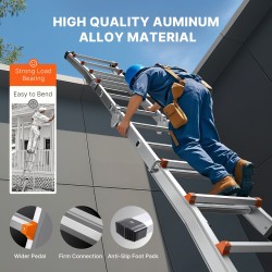 A-malliset teleskooppitikkaat alumiiniseosta täysin pidennetty 2880 mm 149,7 kg kantavuus