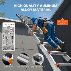 A-mallinen teleskooppitikas alumiinirunko 335 senttimetriä 149,7 kilogramman kantavuus sisä ja ulkokäyttöön