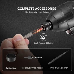 70-osainen pora- ja ruuvikärkisarja puu metalli betoni CR-V-ruuvikärjet kantolaukku