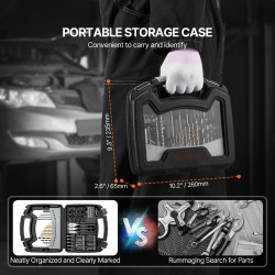 Pora- ja ruuvauskärkisarja 101-osainen teräskärjet puu metalli muuraus muovi säilytyslaukku