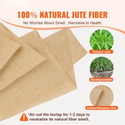 Juuttikangasrulla luonnollista juuttia 355 mm x 45,7 m 50x50 tiheä kudos